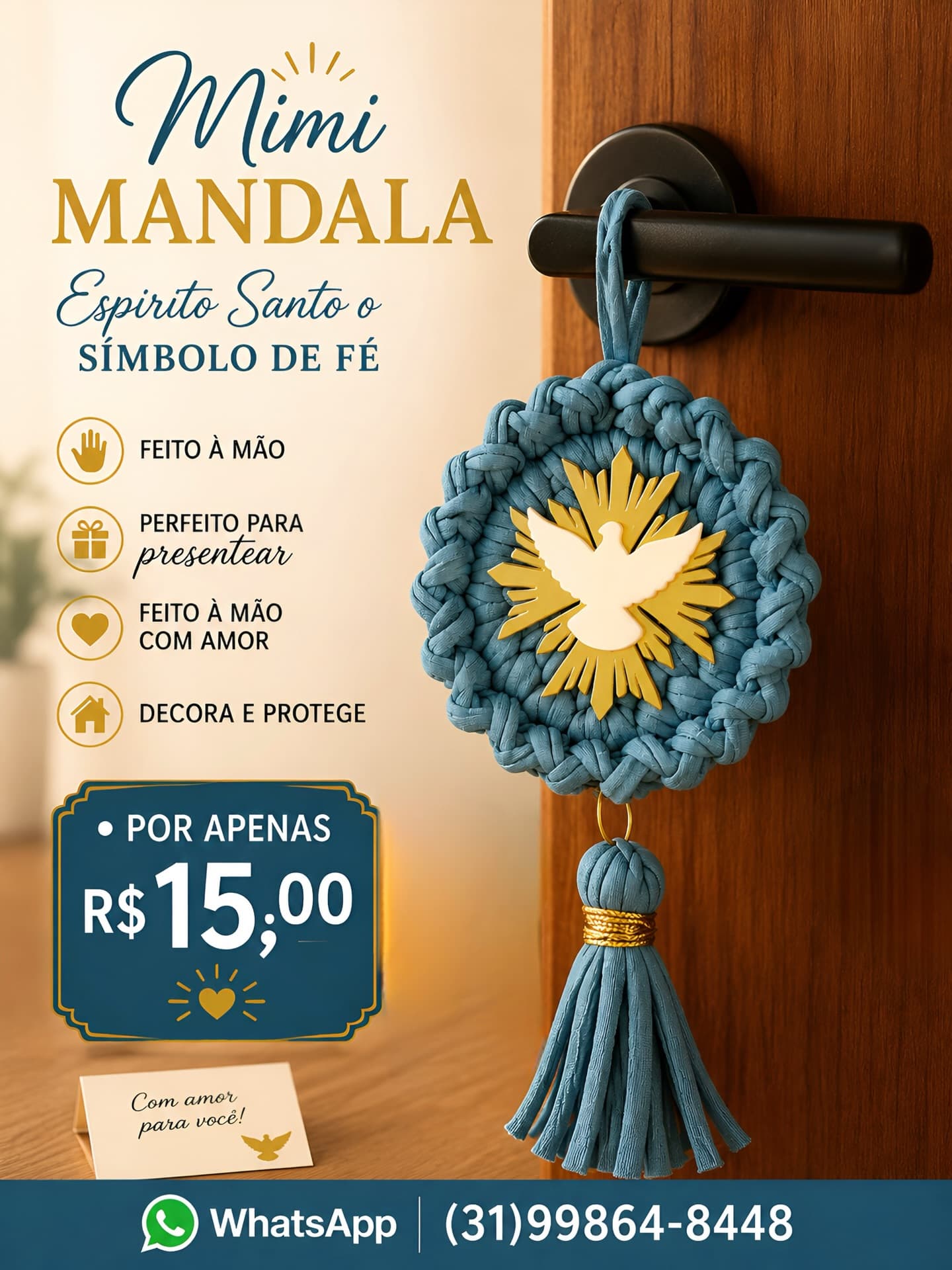 Mandala em Crochê Espírito Santo