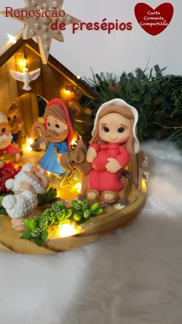 Presépio Maria a caminho de Belém