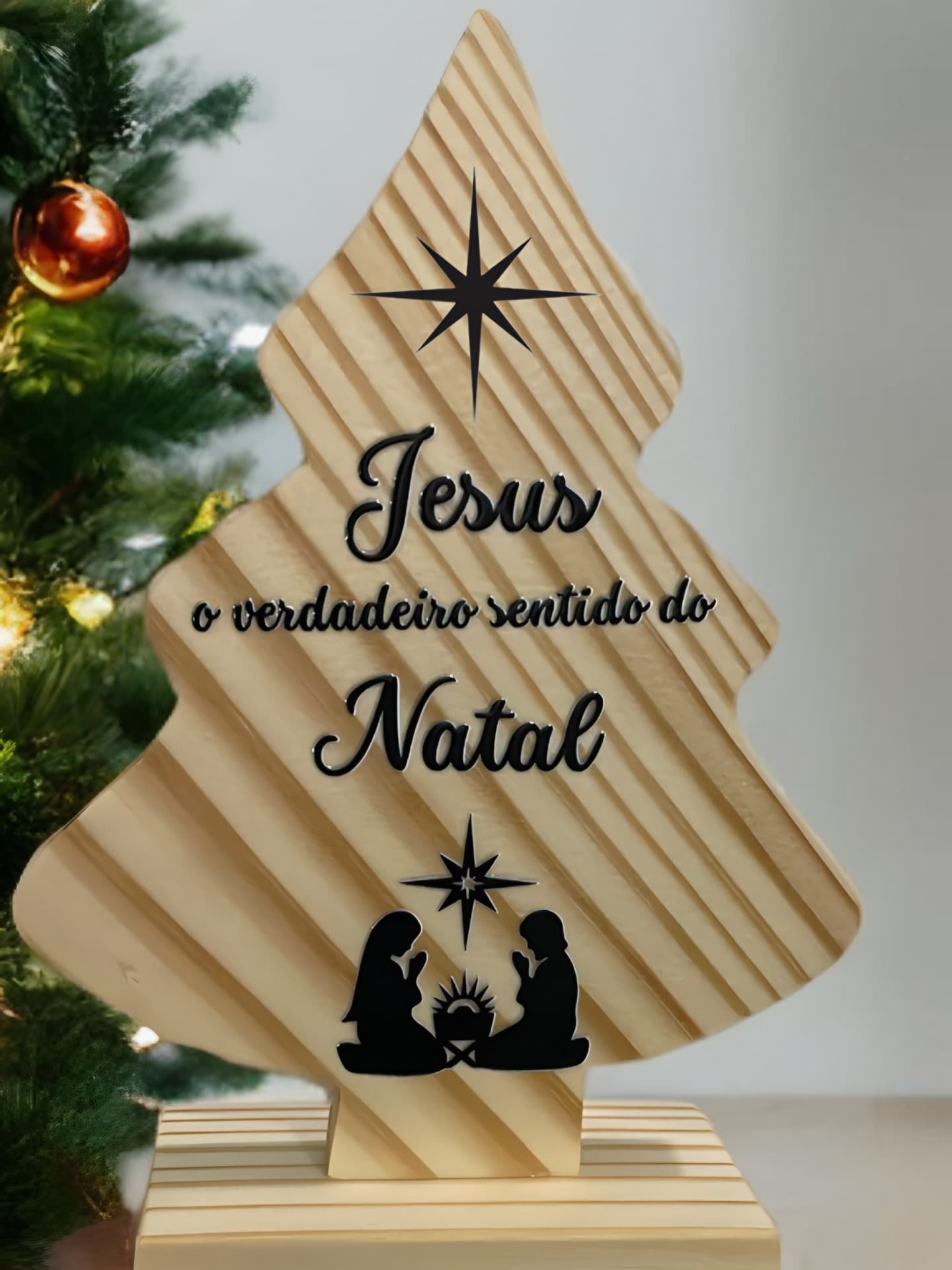 Árvore de Natal em madeira