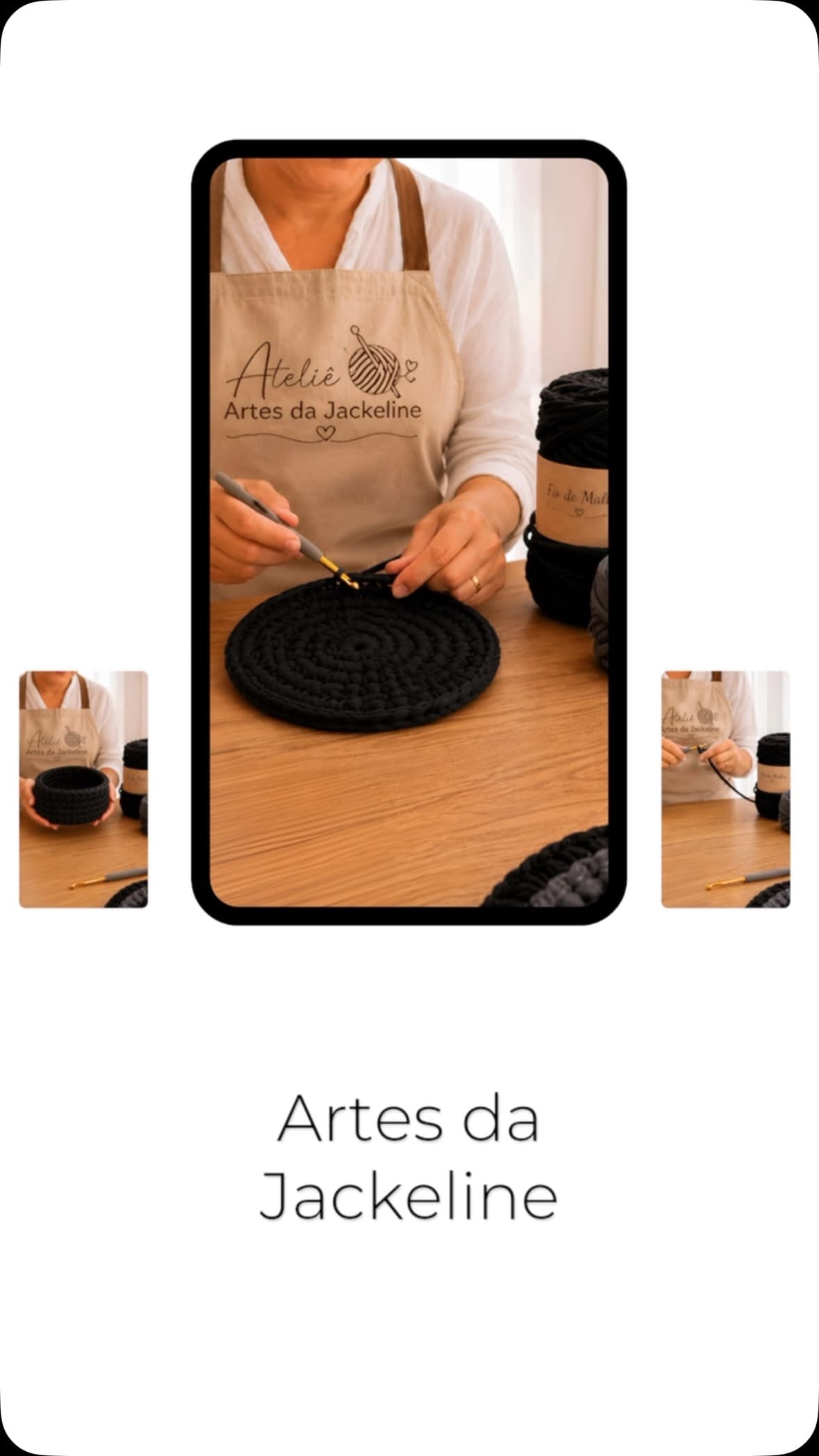 Cesta em Fio de Malha para Mesa Posta