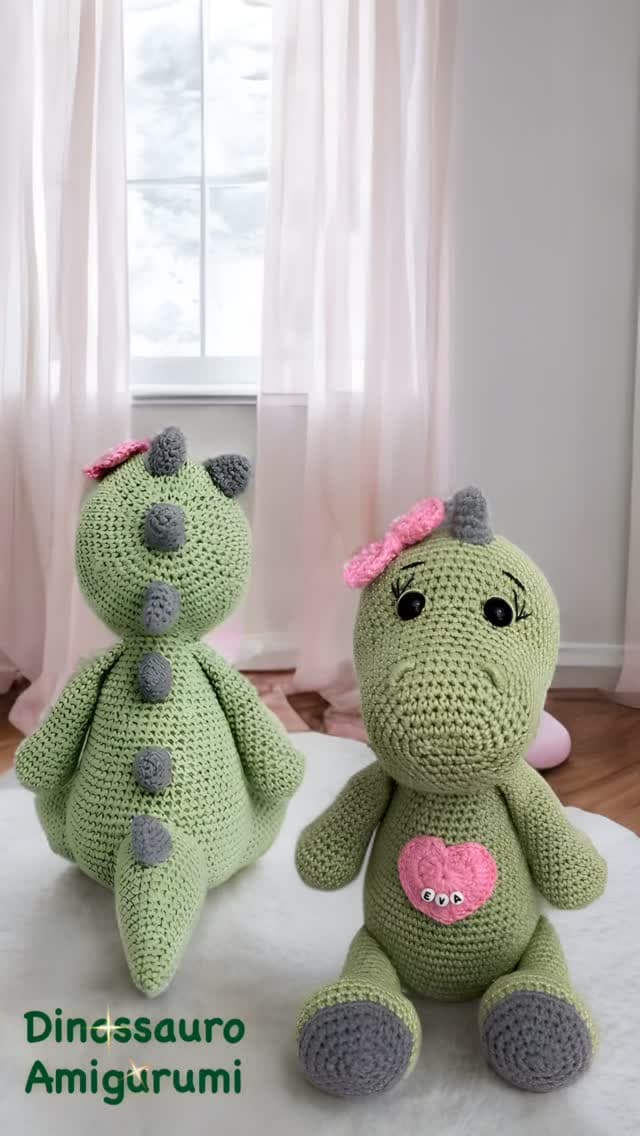 Dinossauro em Crochê Amigurumi