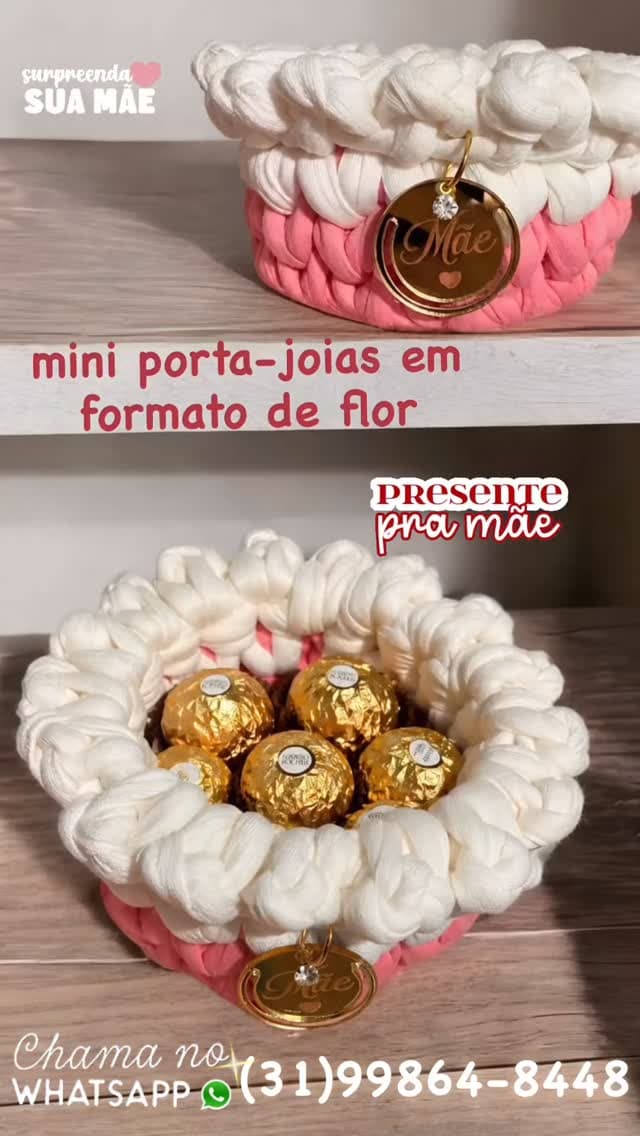 Mini Porta-Joias em Formato de Flor