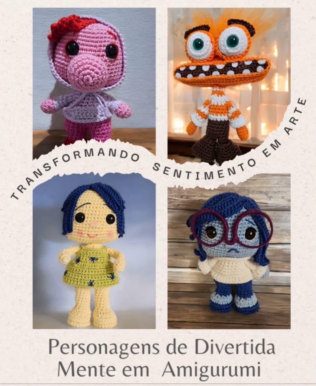 Amigurumi Ansiedade - Divertidamente
