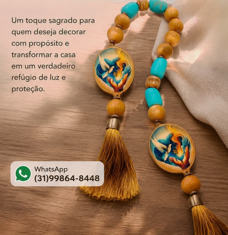 Colar de Mesa Divino Espírito Santo Dourado